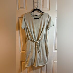 Express Mint Green Belted Mini Dress